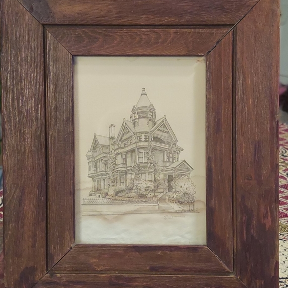 Vintage pencil Victorian picture - Picture 3 of 7